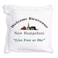 New Hampship Welcome Bienvenue Pillow
