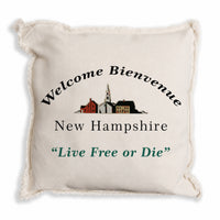 New Hampship Welcome Bienvenue Pillow