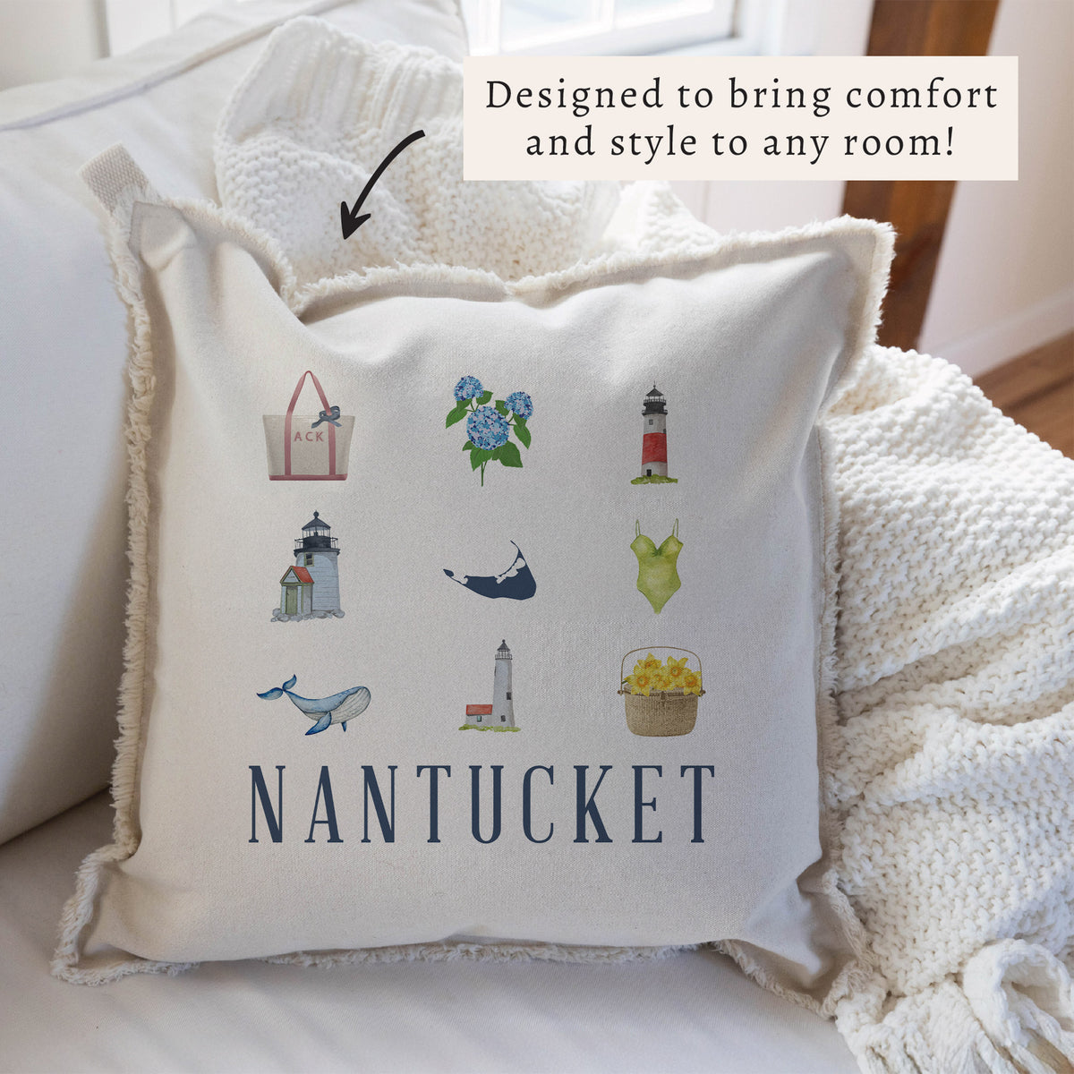 Nantucket Icons Pillow