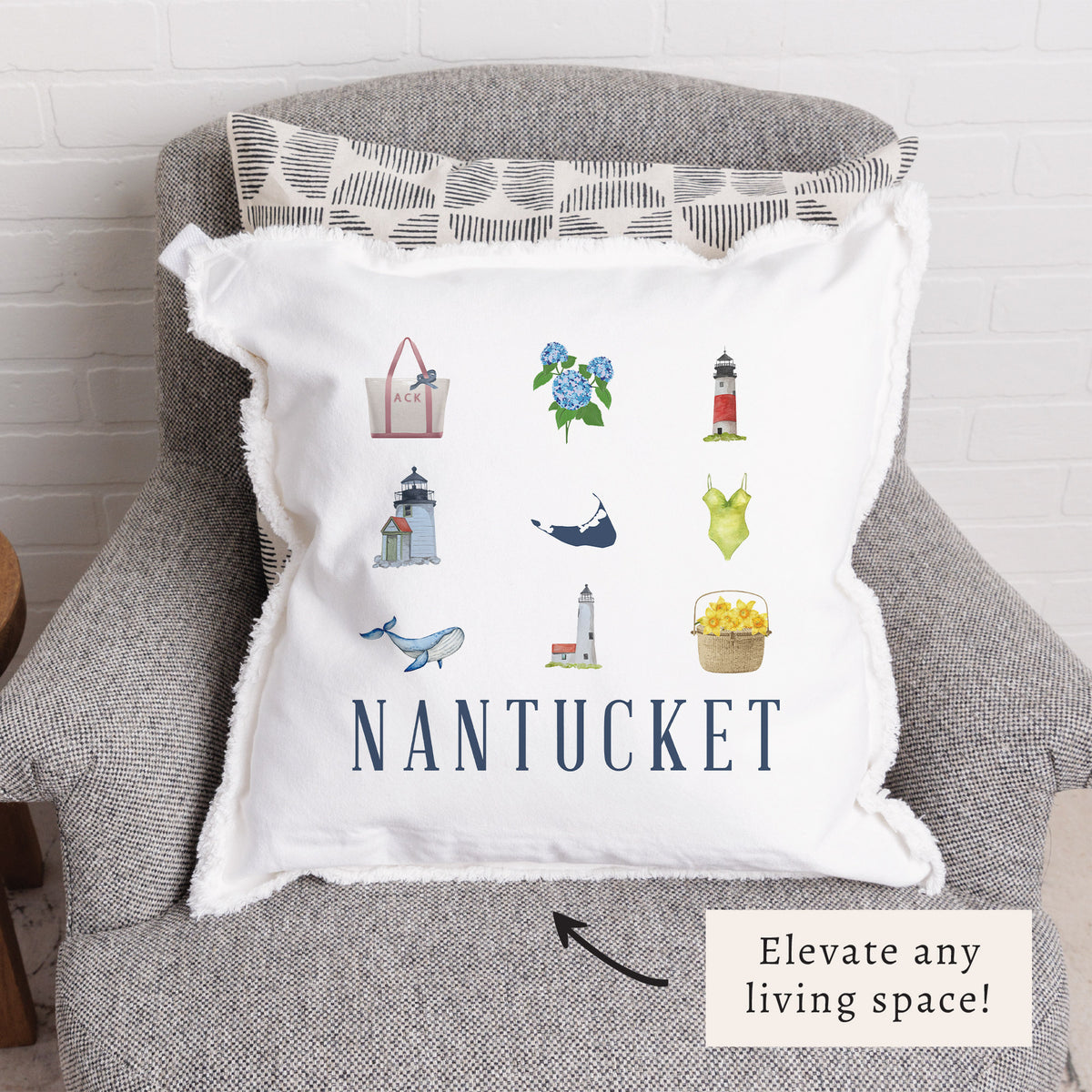 Nantucket Icons Pillow