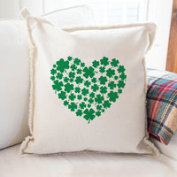Clover Heart Throw Pillow