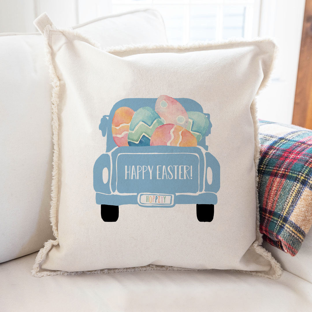 Easter Truck Throw Pillow