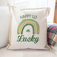 Happy Go Lucky Throw Pillow