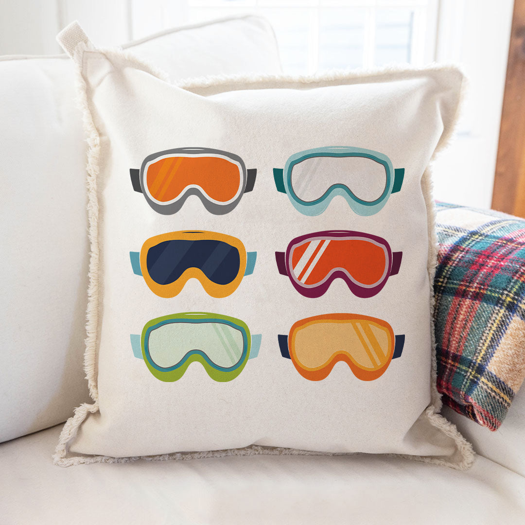 Ski Goggles Square Pillow