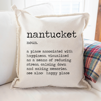 Happy Place Personalized Square Pillow