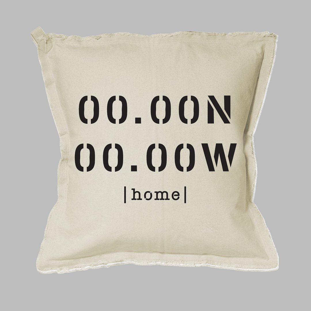Your Home Coordinates Square Pillow