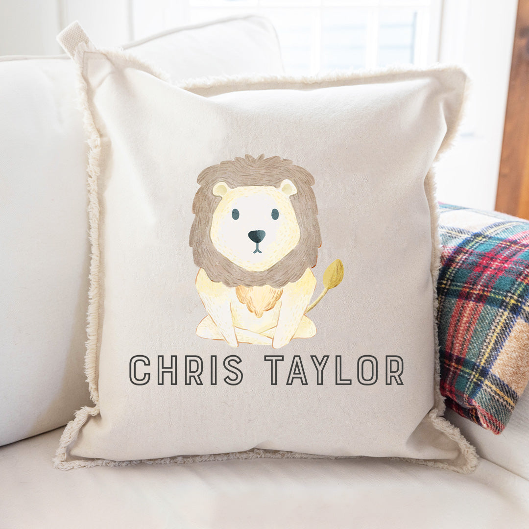 Lion Personalized Square Pillow