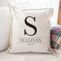 Initial Personalized Square Pillow