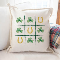 Lucky Tic Tac Toe  Throw Pillow