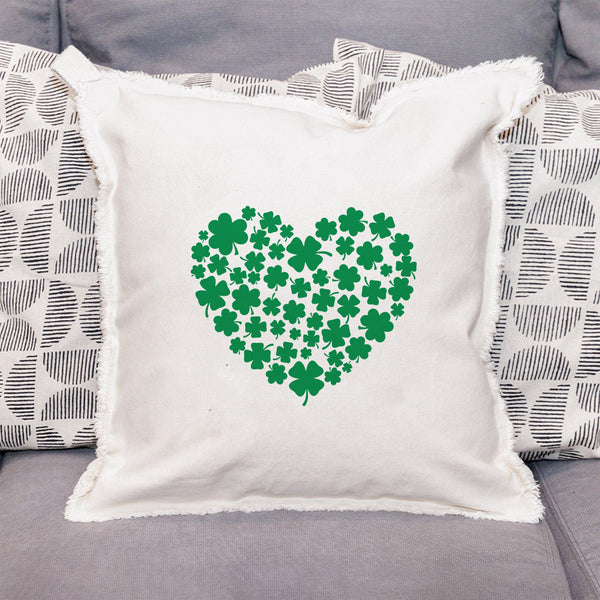 Clover Heart Throw Pillow