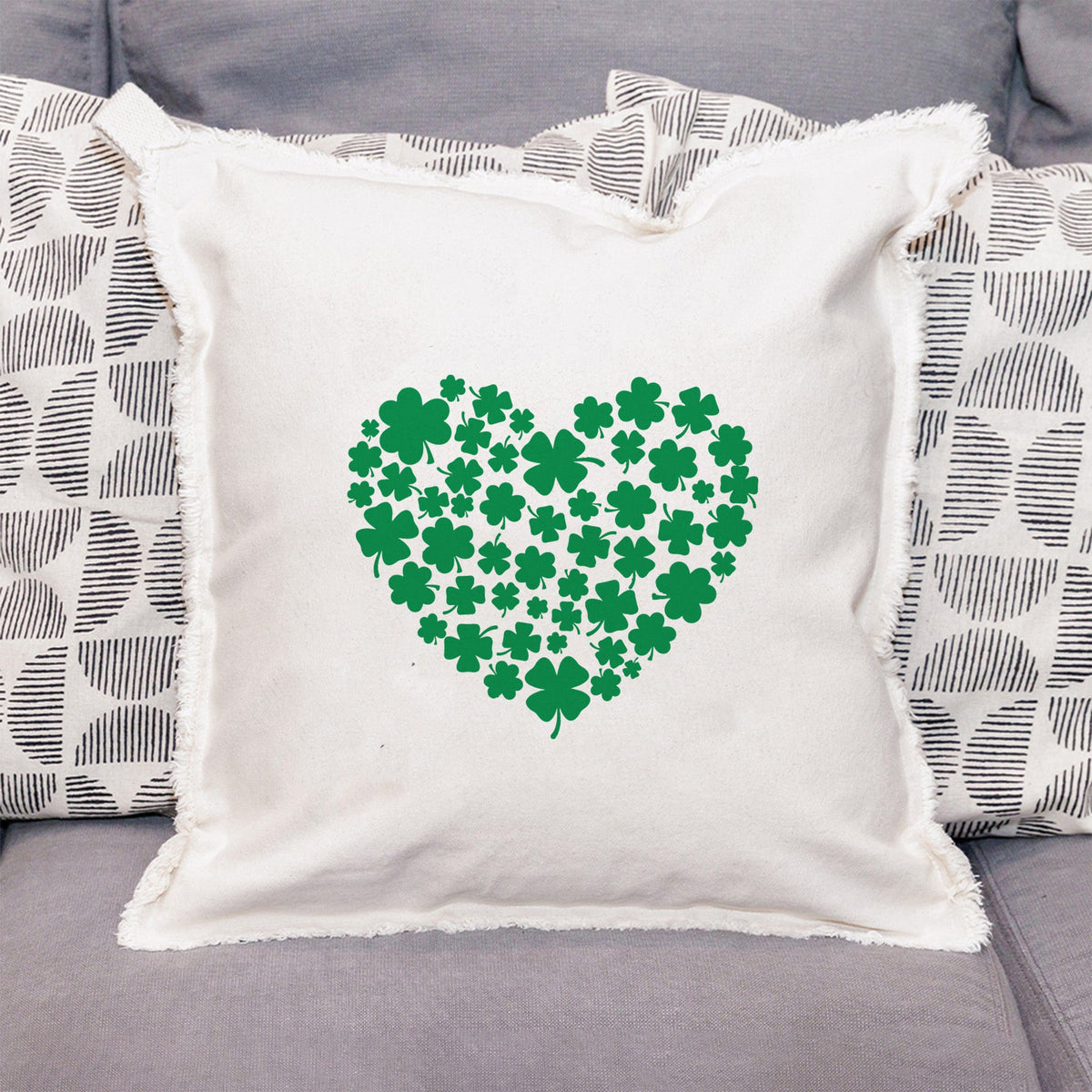 Clover Heart Throw Pillow