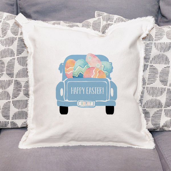 Easter Truck Throw Pillow