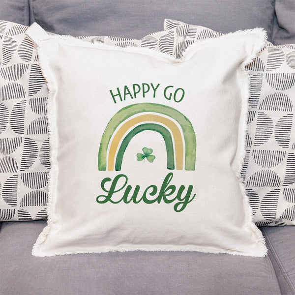 Happy Go Lucky Throw Pillow