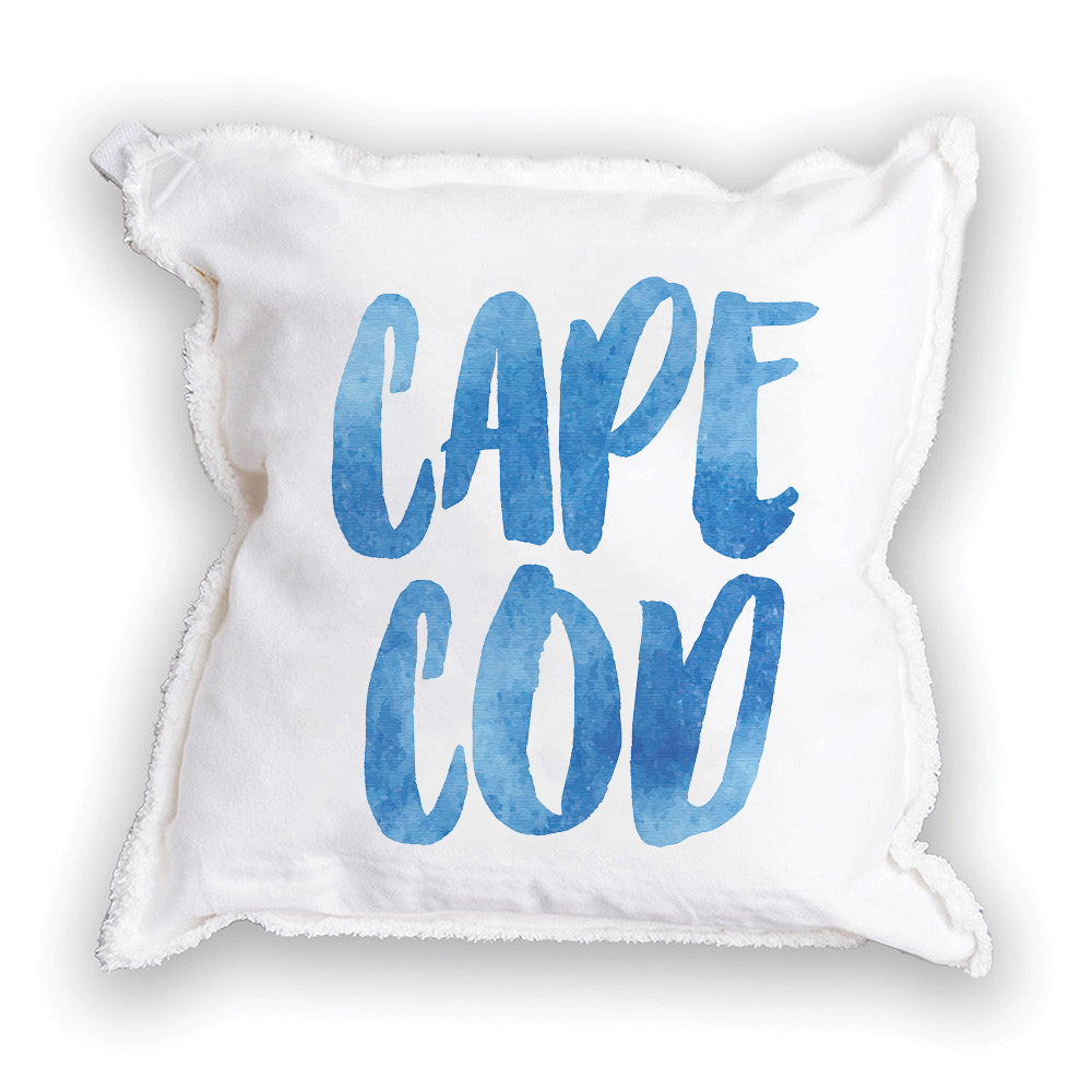 Watercolor Cape Cod Square Pillow