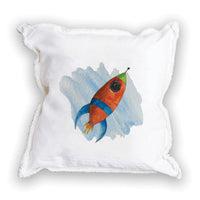 Rocket Square Pillow