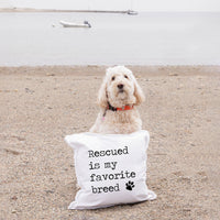 Rescued is my Favorite Breed Square Pillow