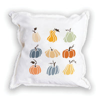 Muted Pastel Pumpkins Square Pillow