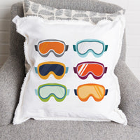 Ski Goggles Square Pillow