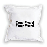 Your Word Two Lines Times Square Pillow
