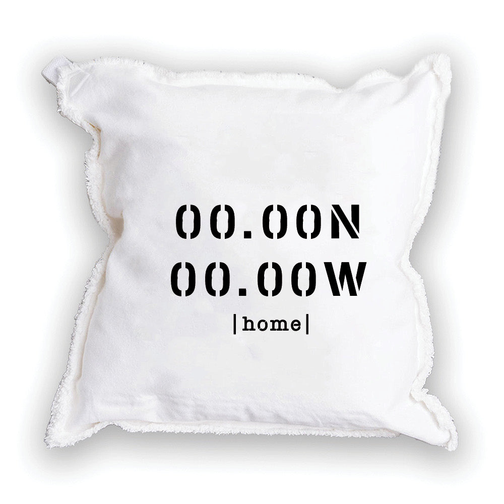 Your Home Coordinates Square Pillow