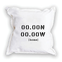 Your Home Coordinates Square Pillow