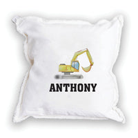 Digger Personalized Square Pillow