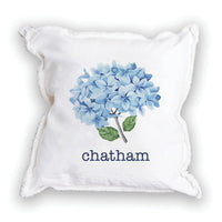 Blooming Hydrangea Personalized Square Pillow