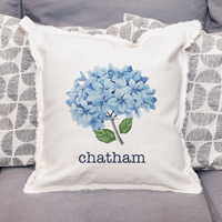 Blooming Hydrangea Personalized Square Pillow