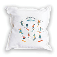 Snow Sport Harmony Personalized Square Pillow