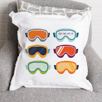 Ski Goggles Personalized Square Pillow