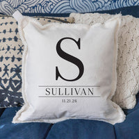 Initial Personalized Square Pillow