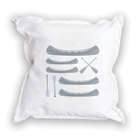Vintage Canoes Square Pillow