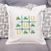 Lucky Tic Tac Toe  Throw Pillow