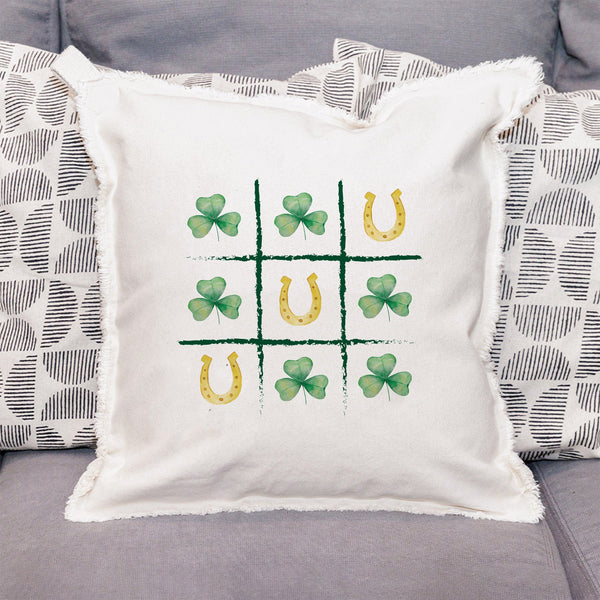 Lucky Tic Tac Toe  Throw Pillow