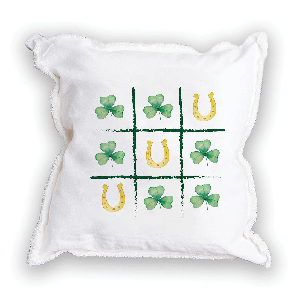 Lucky Tic Tac Toe  Throw Pillow