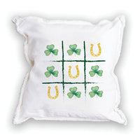 Lucky Tic Tac Toe  Throw Pillow