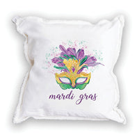 Mardi Gras Mask Throw Pillow