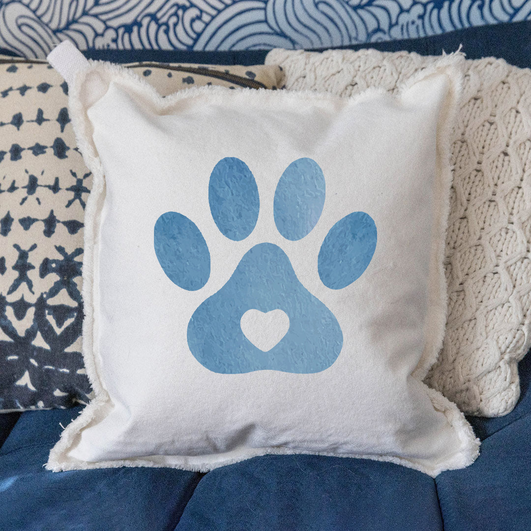 Paw Heart Square Pillow