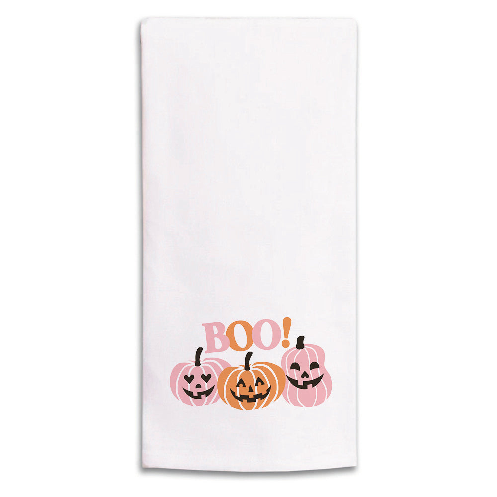 Boo Pumpkins Tea Towel
