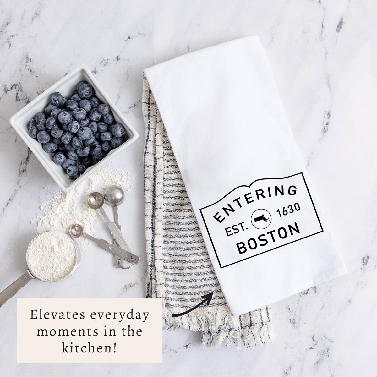 Entering Boston Tea Towel
