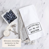 Entering Boston Tea Towel