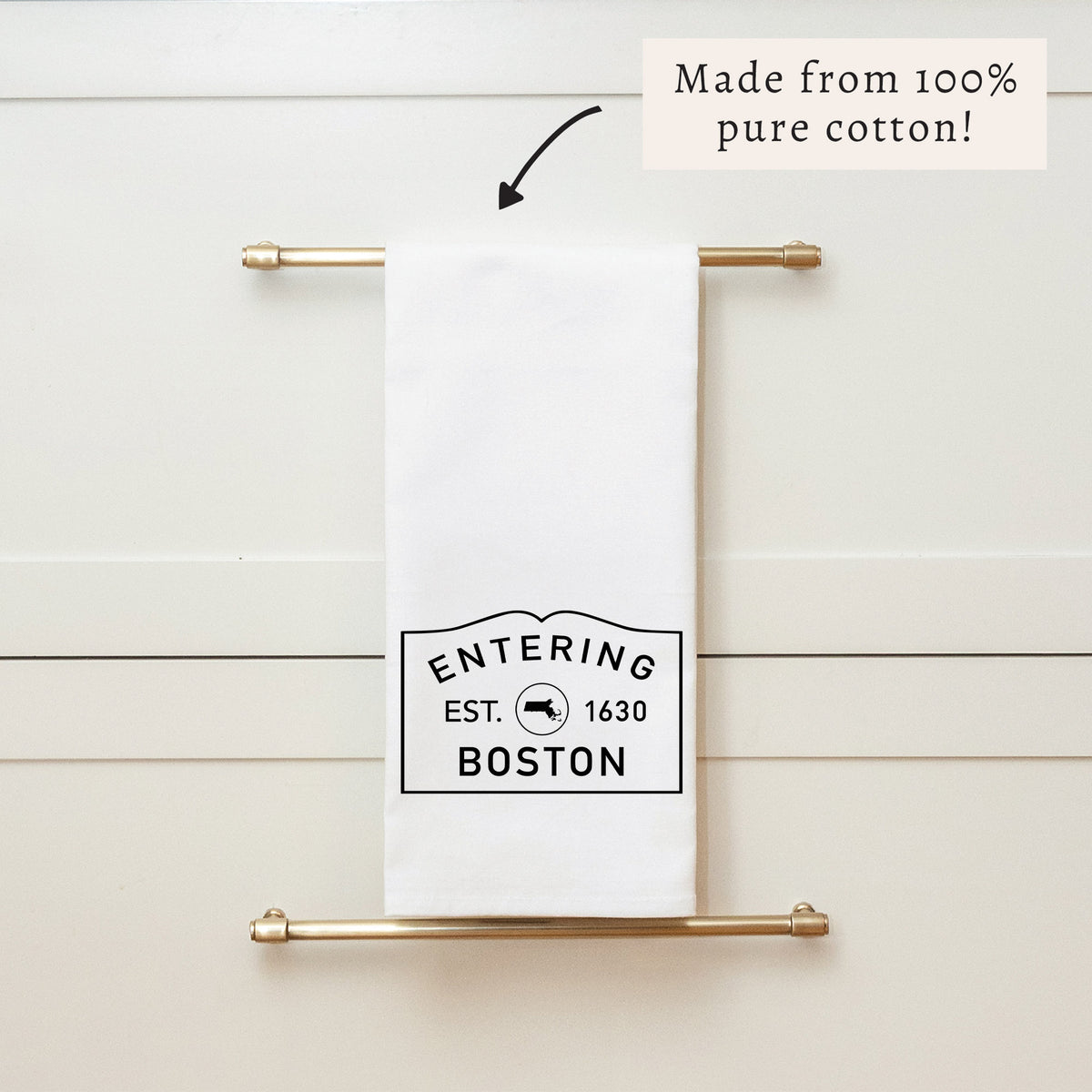 Entering Boston Tea Towel