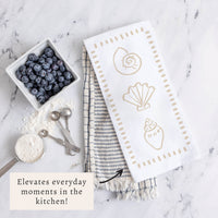 Neutral Shells Tea Towel