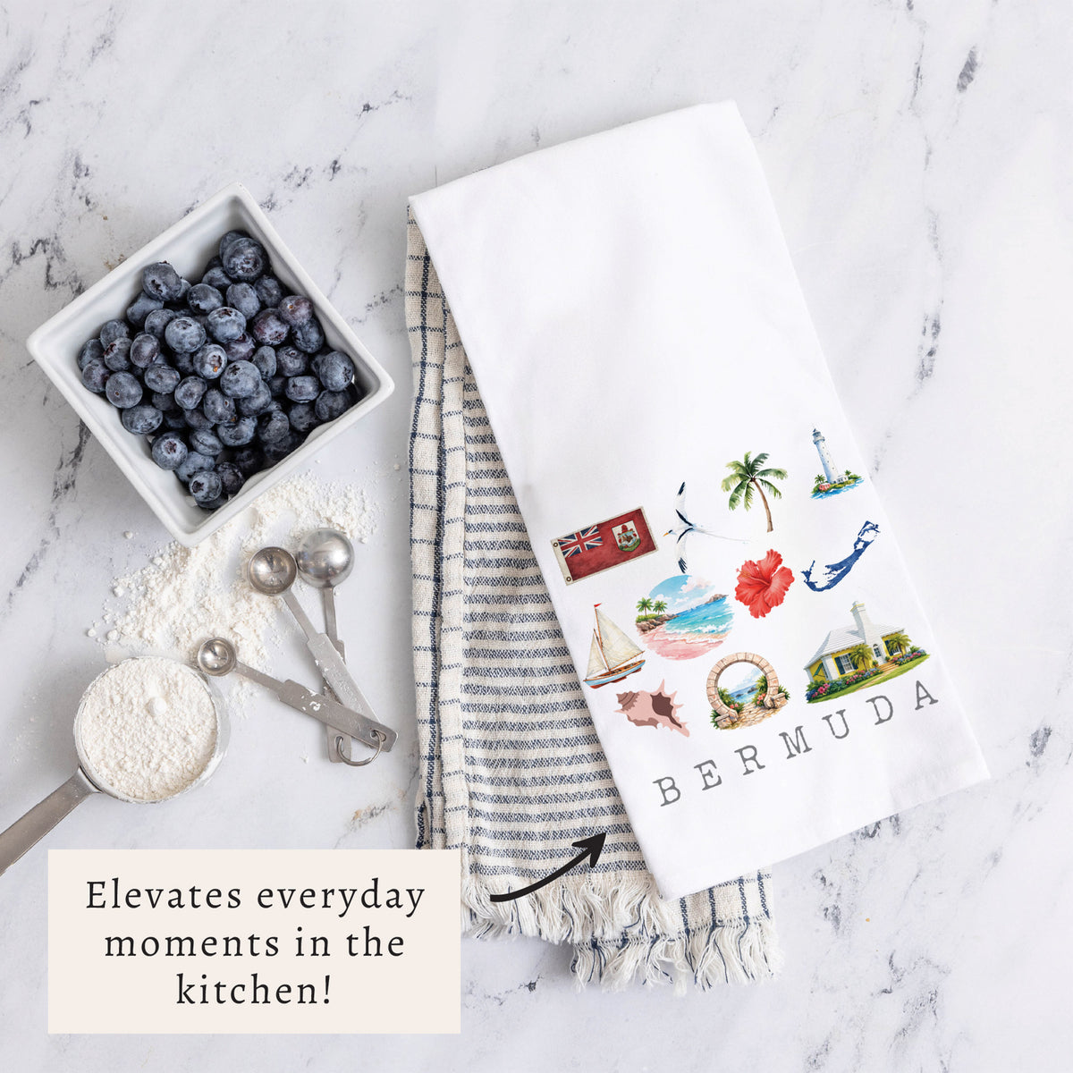 Bermuda Icons Tea Towel