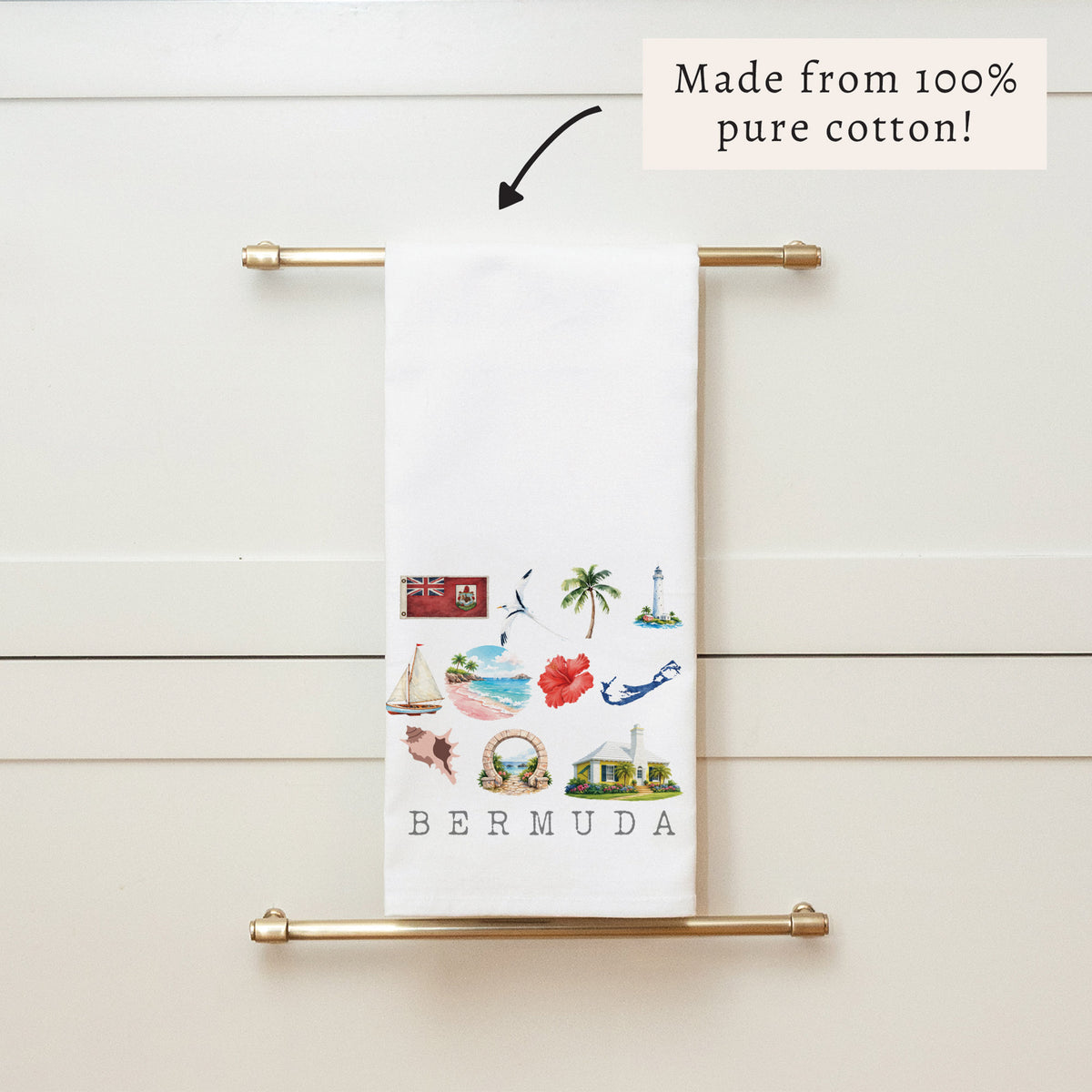 Bermuda Icons Tea Towel