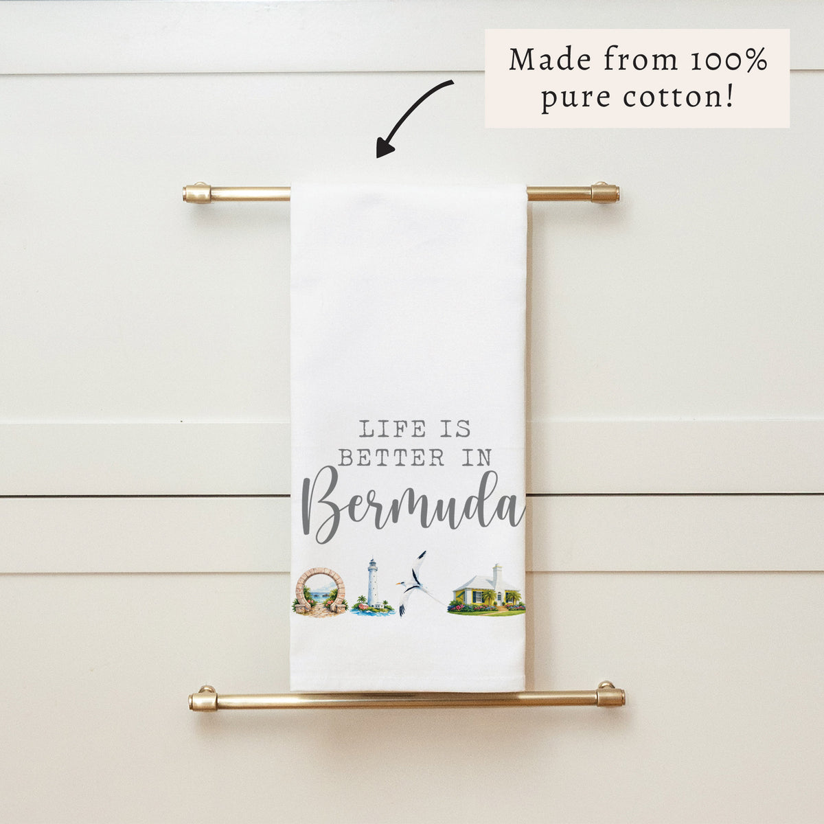 Life Is Better In Bermuda Tea Towel