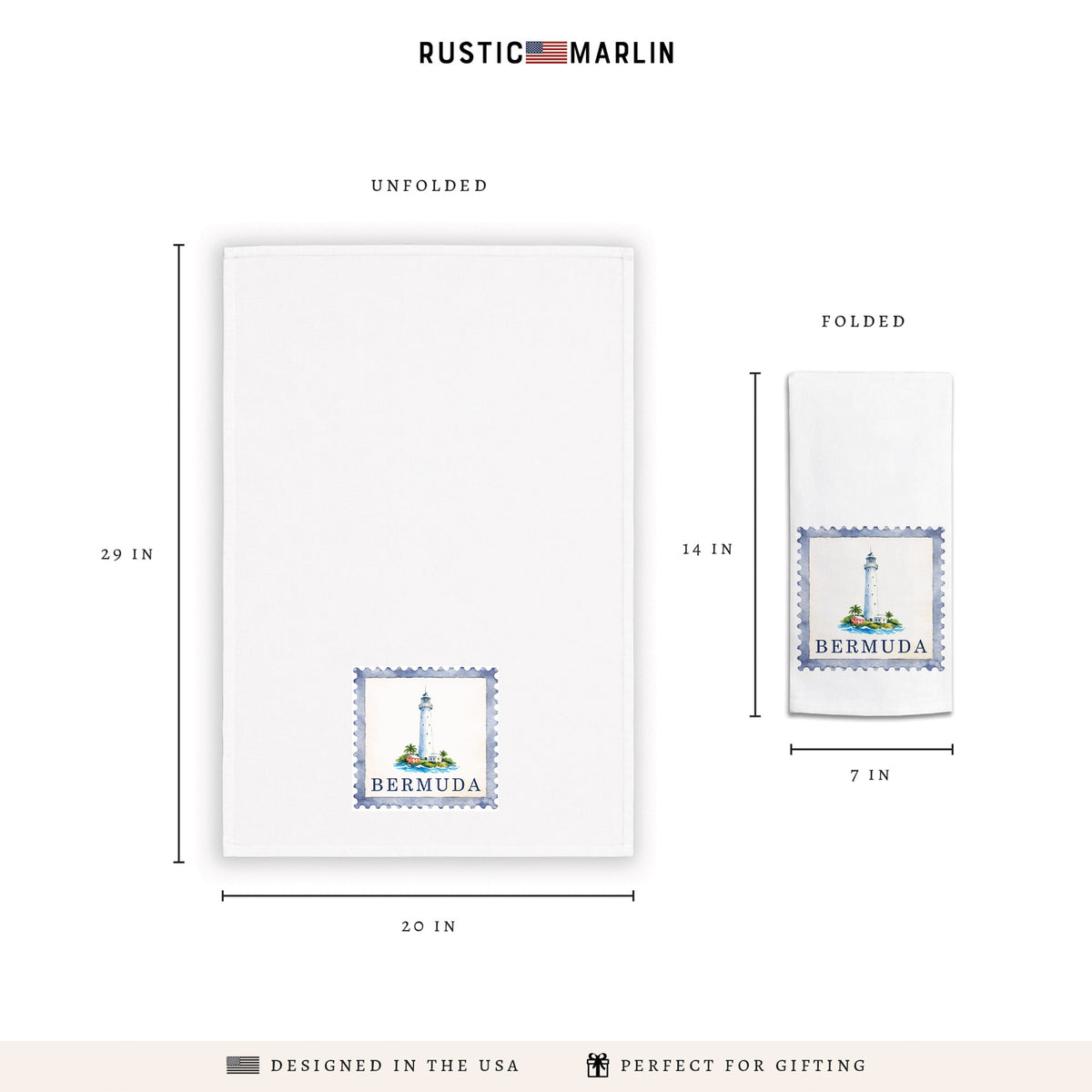 Bermuda Stamp Tea Towel
