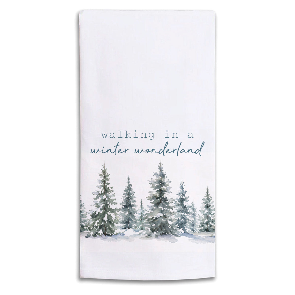 Walking in a Winter Wonderland Tea Towel