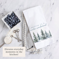 Walking in a Winter Wonderland Tea Towel