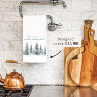 Walking in a Winter Wonderland Tea Towel